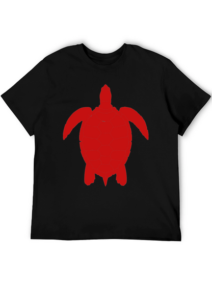 Camiseta Negra con Diseño de Tortuga Roja