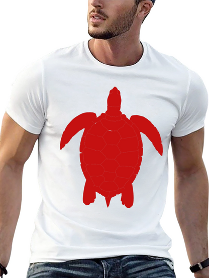 Camiseta Negra con Diseño de Tortuga Roja