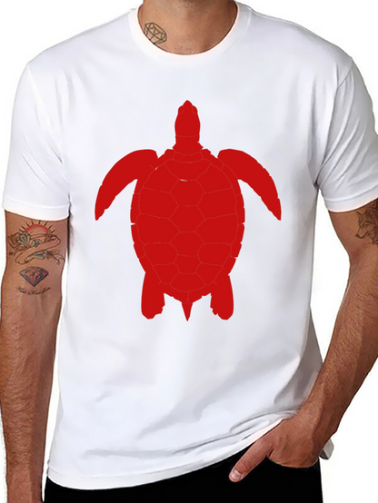Camiseta Negra con Diseño de Tortuga Roja