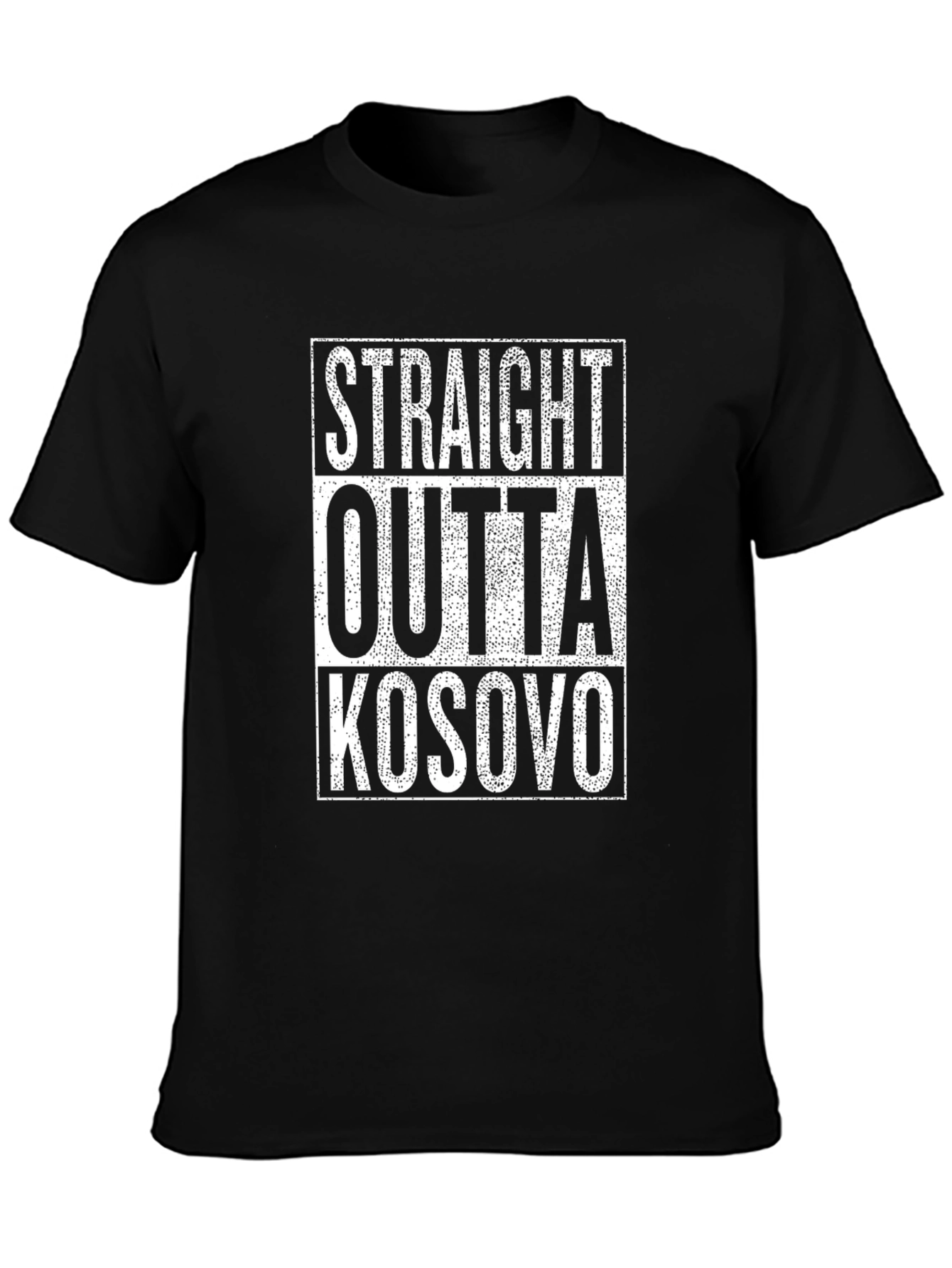 Camiseta Negra Straight Outta Kosovo