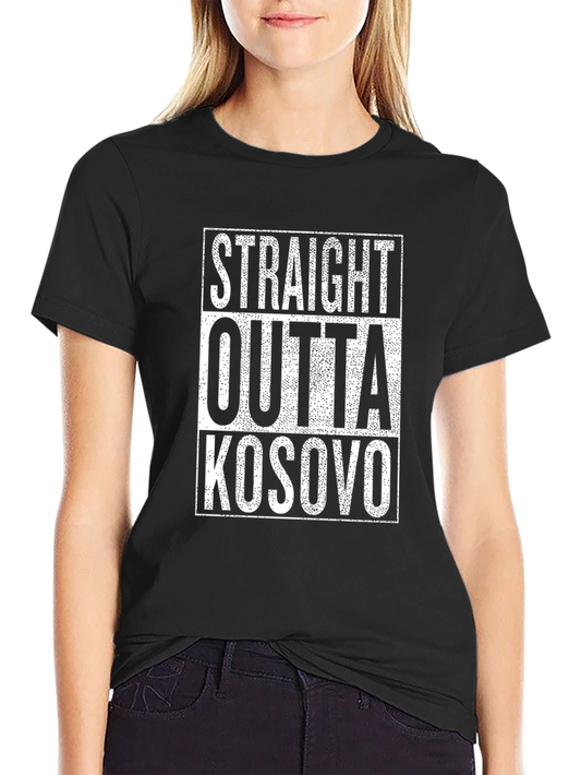 Camiseta Negra Straight Outta Kosovo
