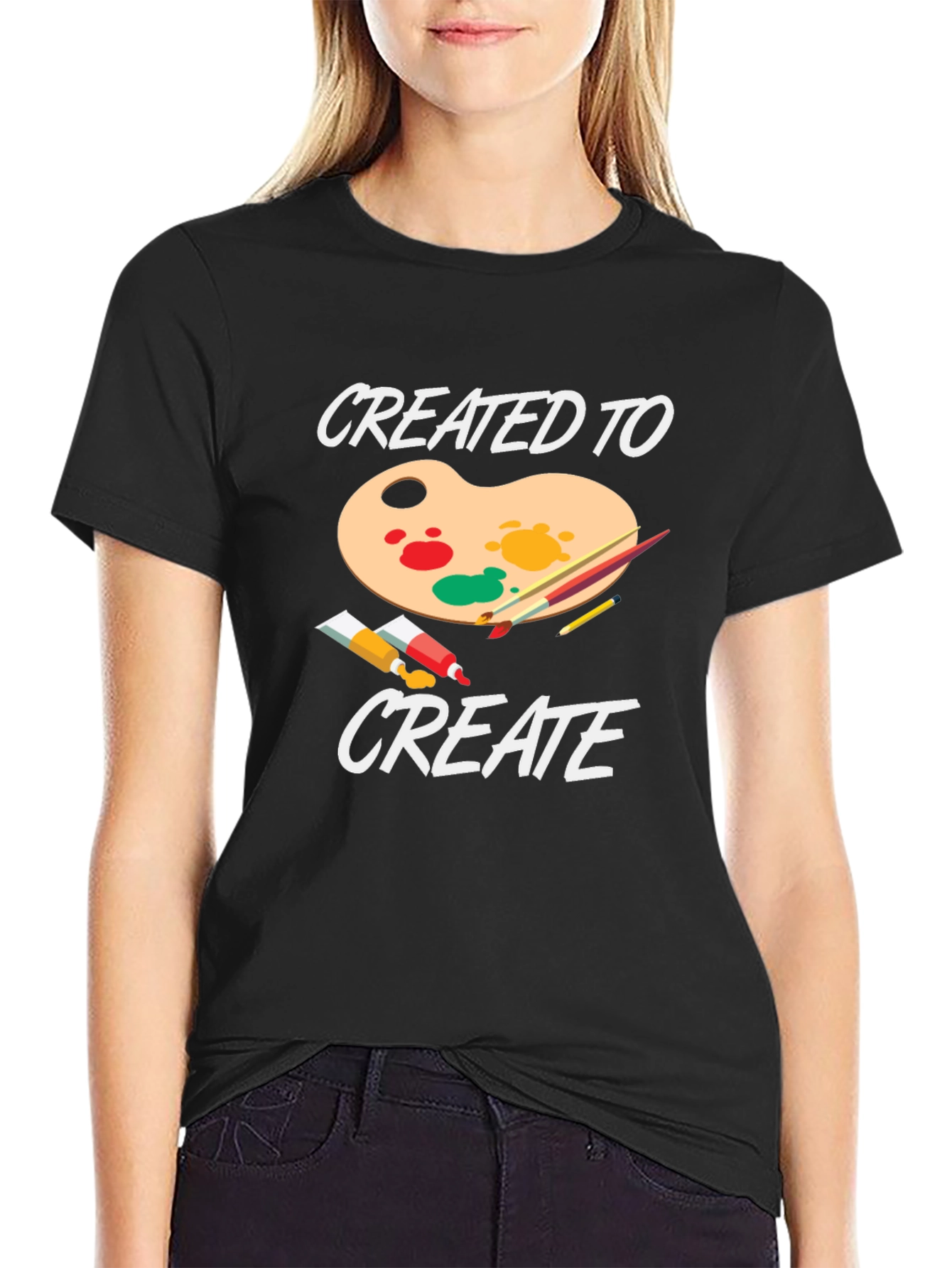 Camiseta Negra Creado Para Crear Diseño Artístico