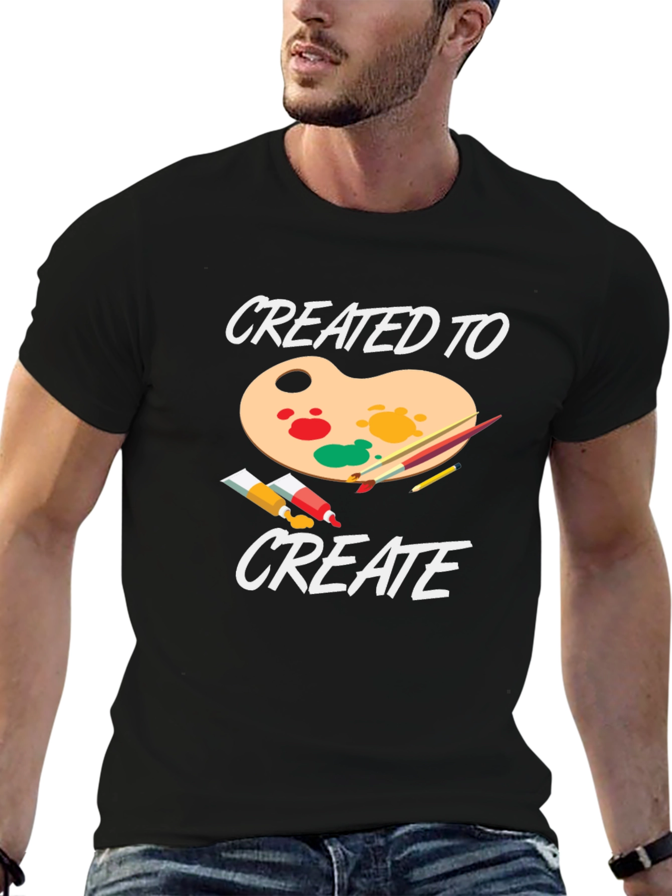 Camiseta Negra Creado Para Crear Diseño Artístico