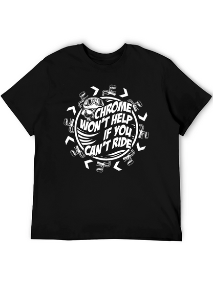 Camiseta Negra Motera - Chrome Wont Help