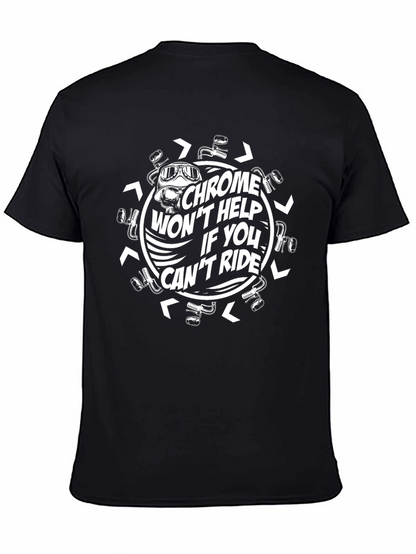 Camiseta Negra Motera - Chrome Wont Help