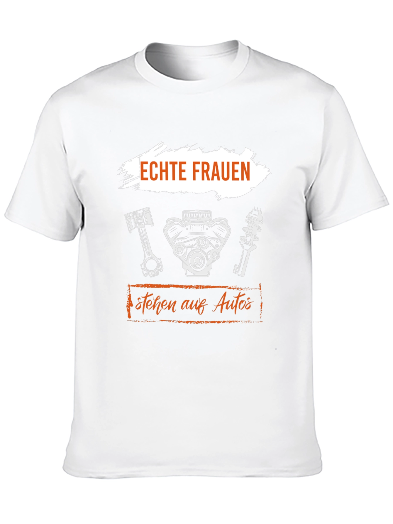 Camiseta Negra Mecánica - Echte Frauen stehen auf Autos