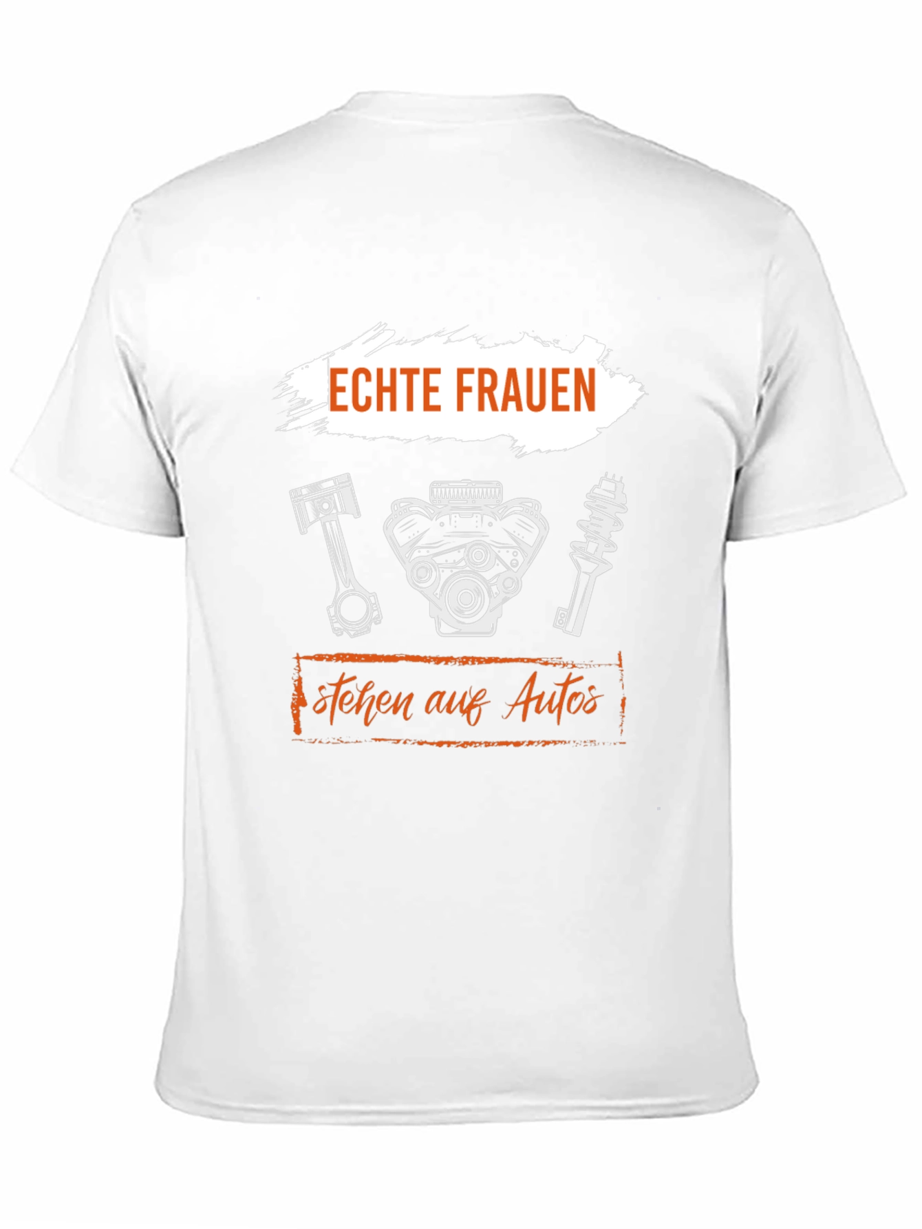 Camiseta Negra Mecánica - Echte Frauen stehen auf Autos