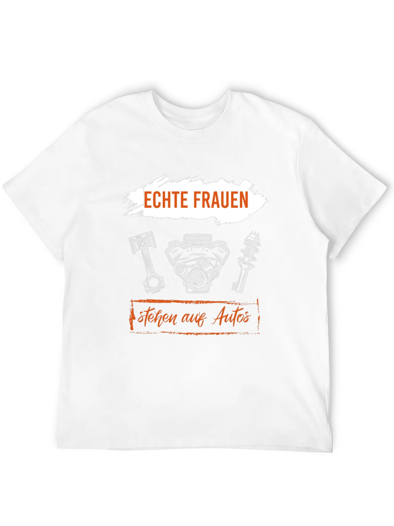 Camiseta Negra Mecánica - Echte Frauen stehen auf Autos
