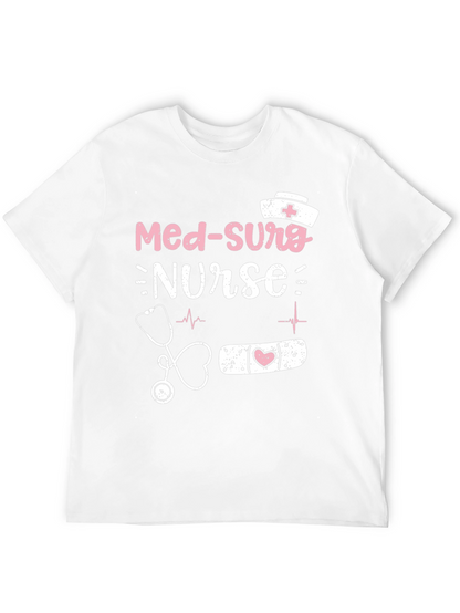Camiseta Negra Med-Surg Nurse para Enfermeras