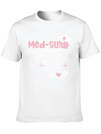 Camiseta Negra Med-Surg Nurse para Enfermeras