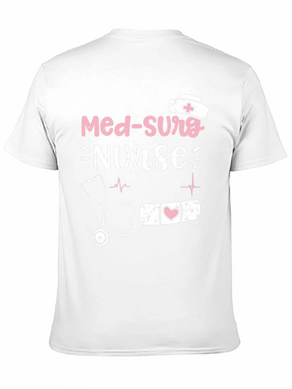 Camiseta Negra Med-Surg Nurse para Enfermeras