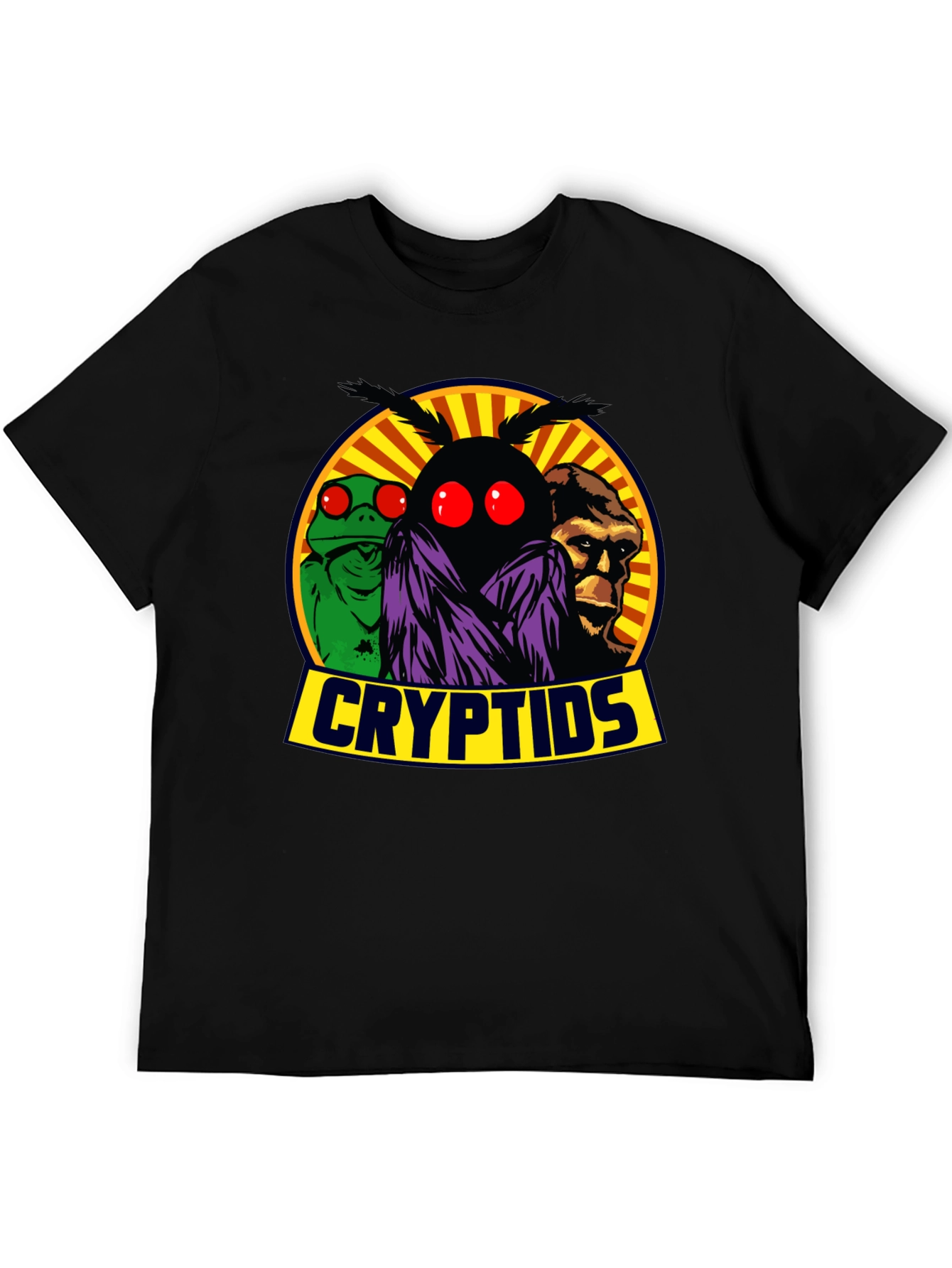 Camiseta Cryptids: Mothman Lizardman y Bigfoot