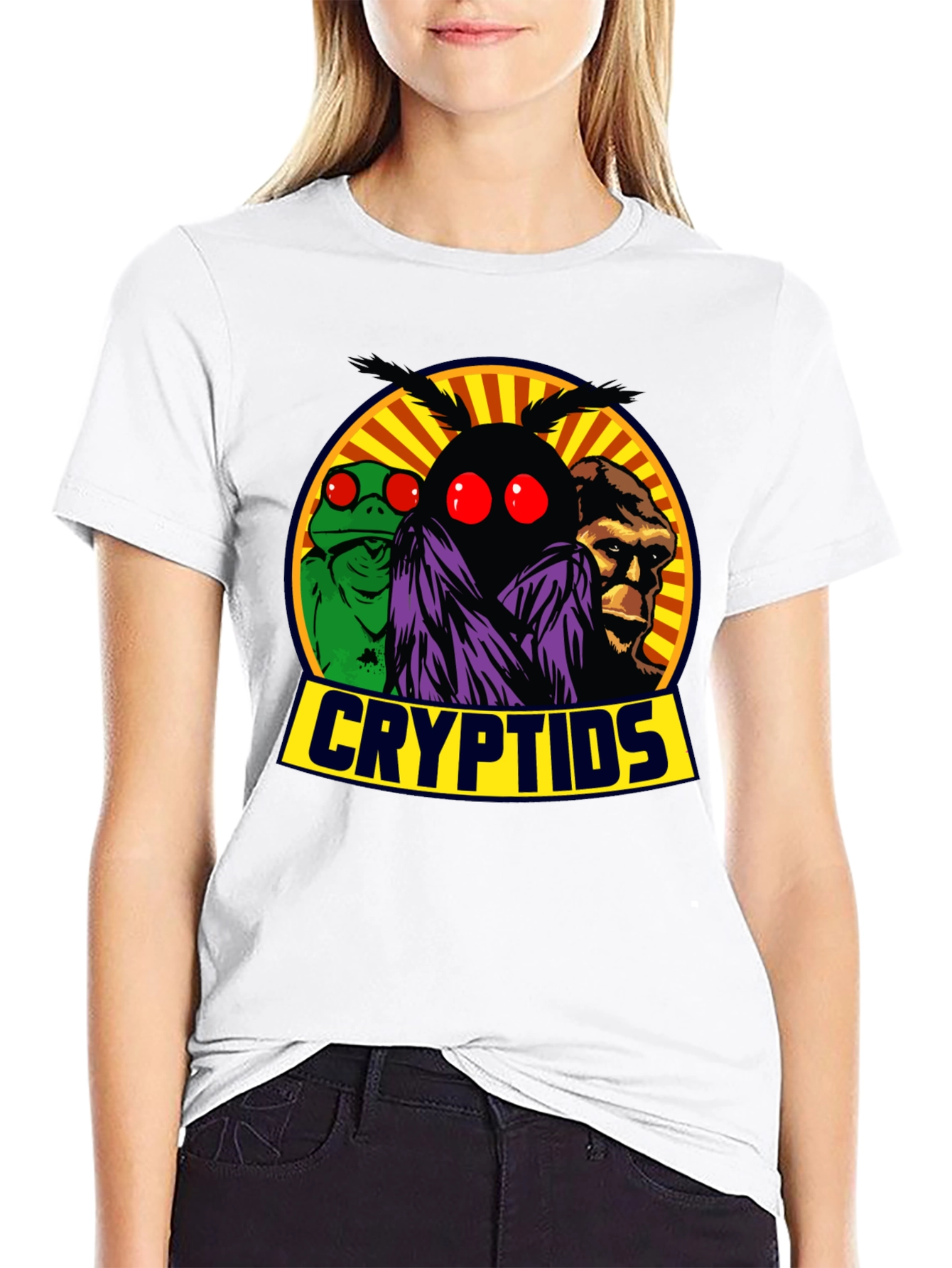 Camiseta Cryptids: Mothman Lizardman y Bigfoot