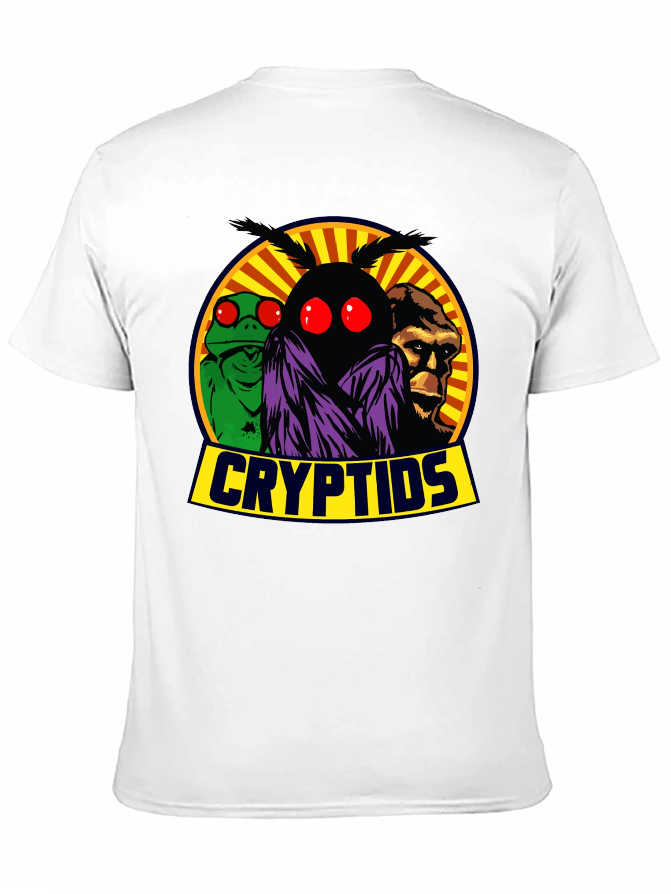Camiseta Cryptids: Mothman Lizardman y Bigfoot