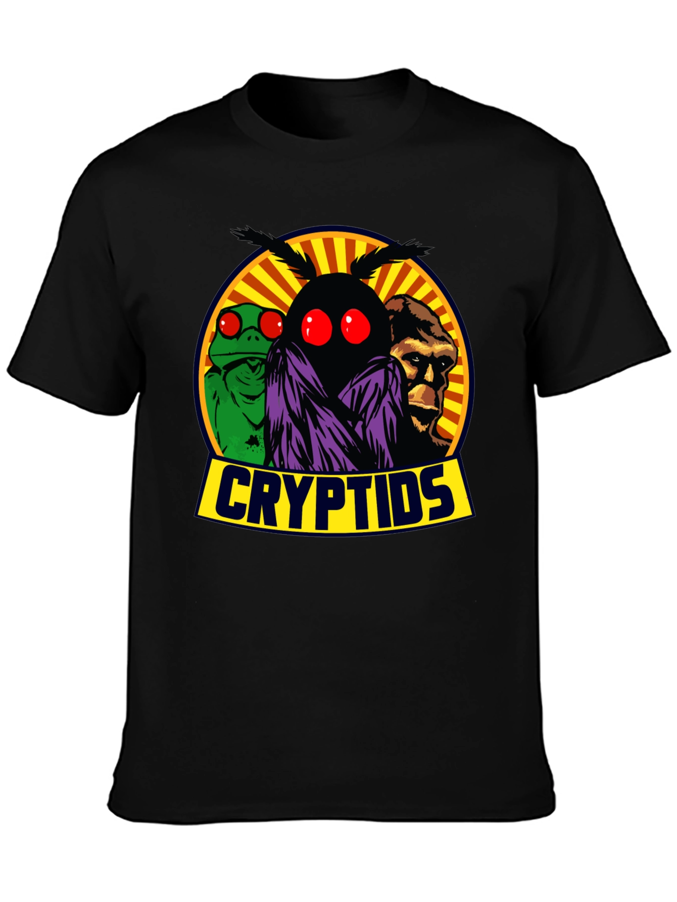 Camiseta Cryptids: Mothman Lizardman y Bigfoot