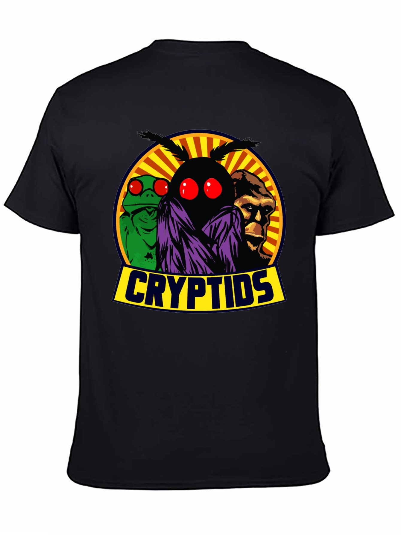 Camiseta Cryptids: Mothman Lizardman y Bigfoot