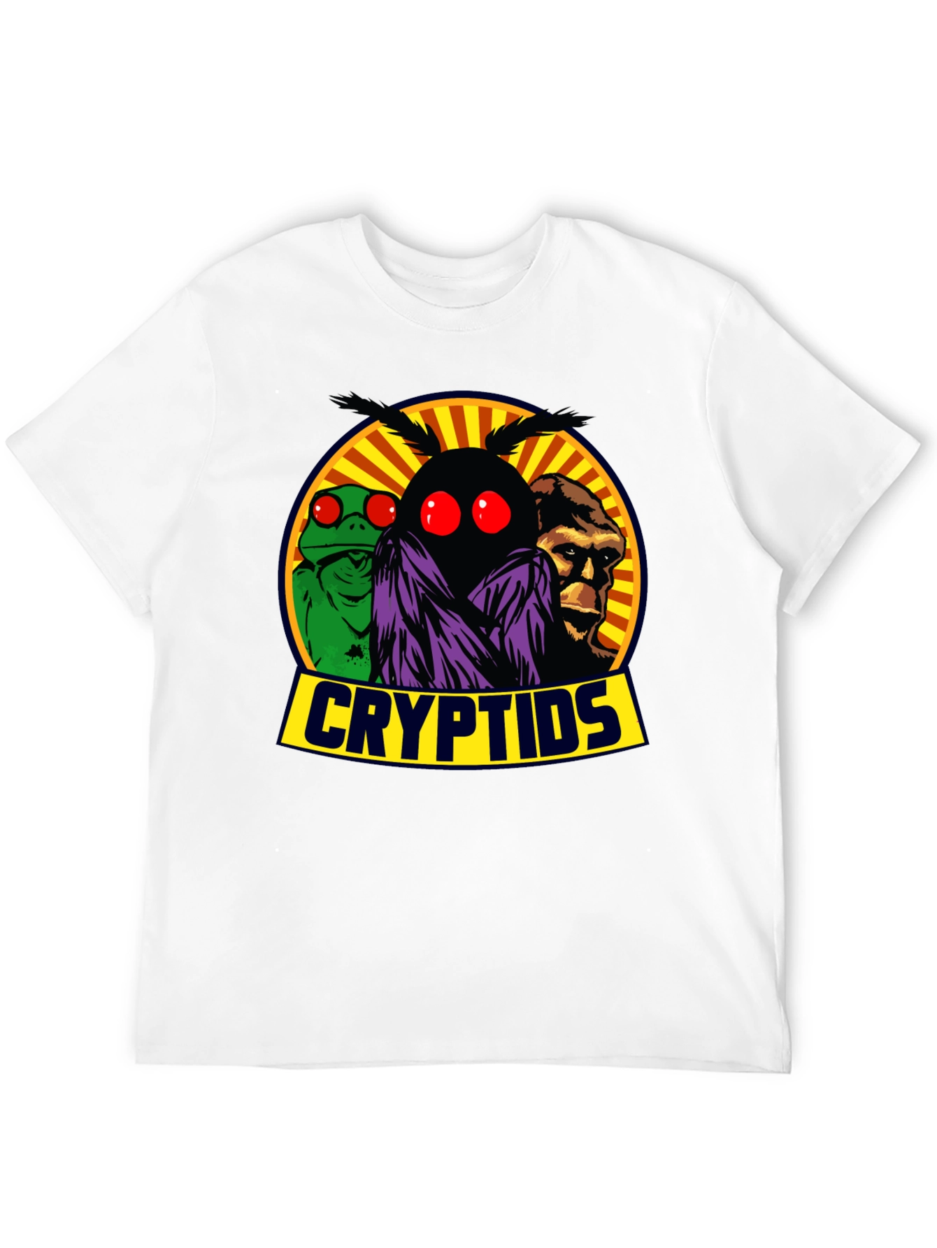 Camiseta Cryptids: Mothman Lizardman y Bigfoot