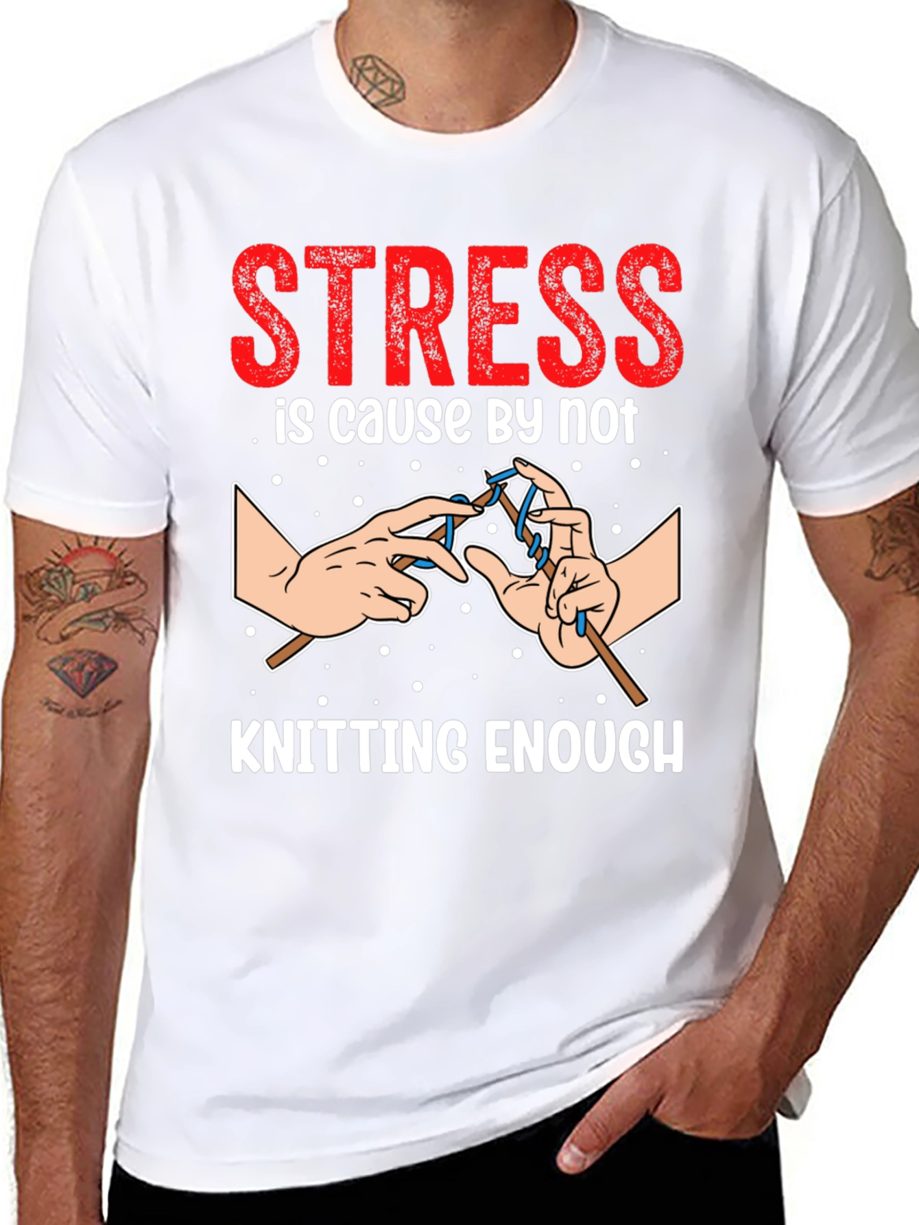 Camiseta Negra Divertida para Amantes del Tejido