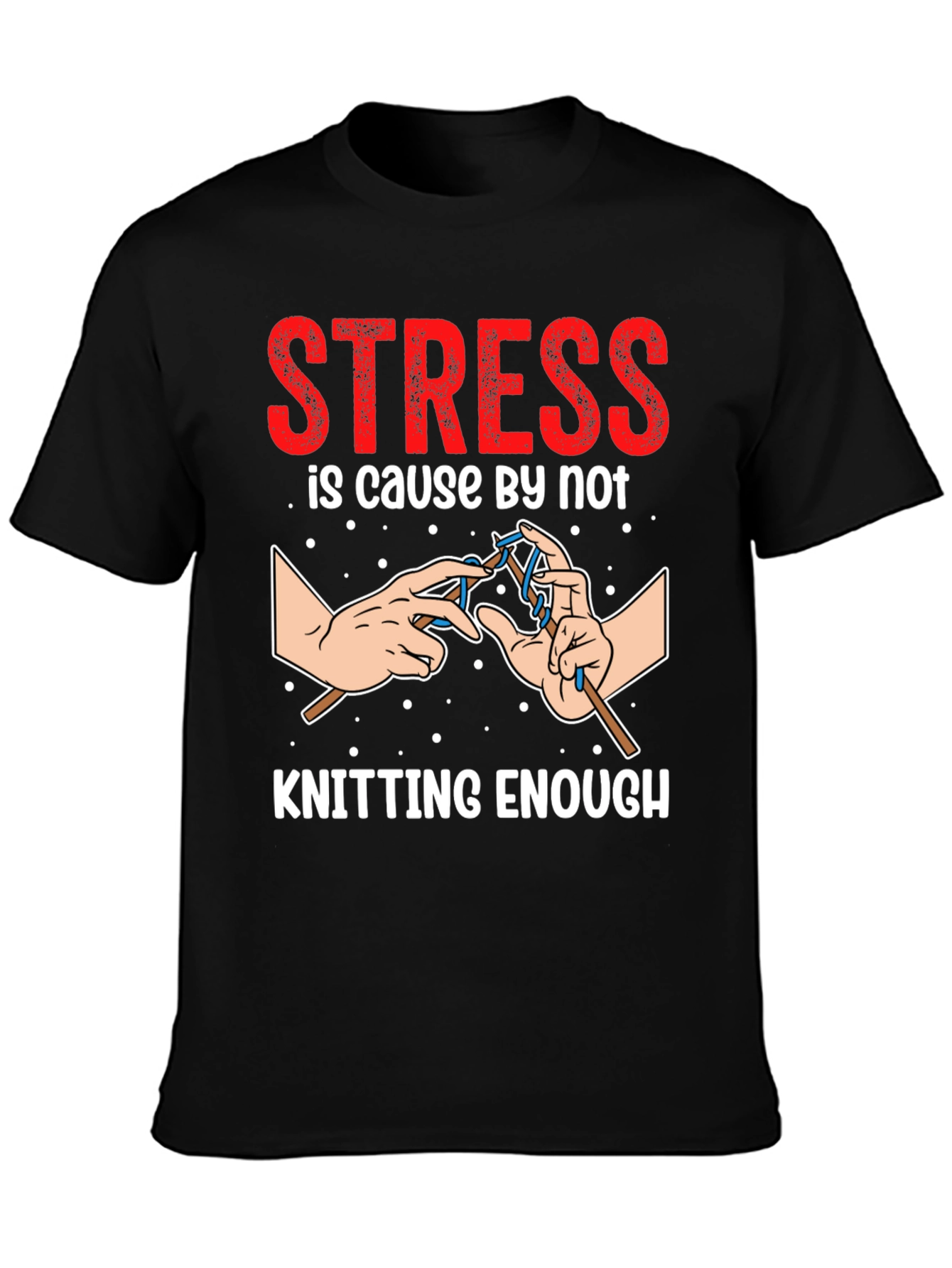 Camiseta Negra Divertida para Amantes del Tejido