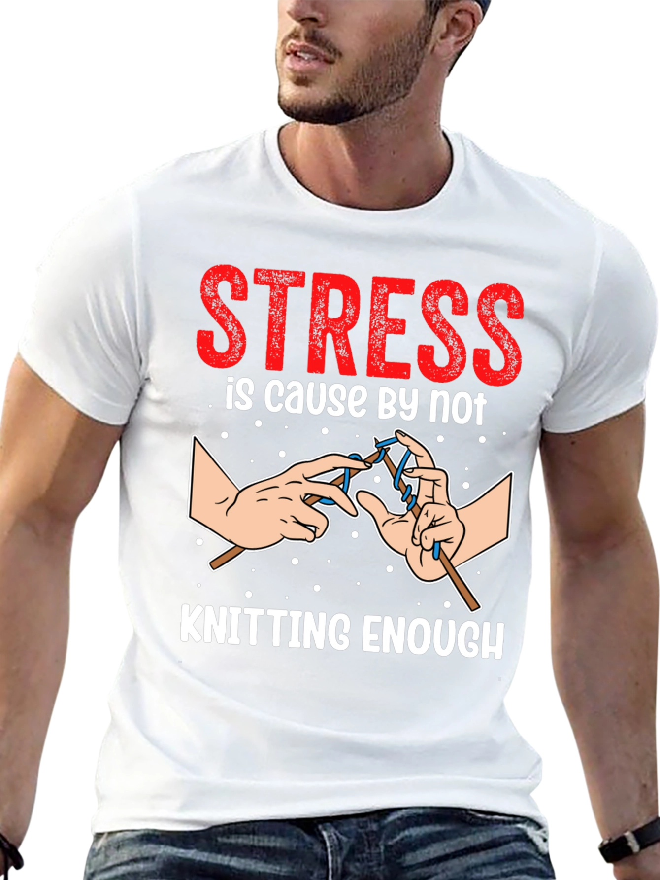 Camiseta Negra Divertida para Amantes del Tejido