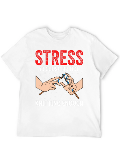 Camiseta Negra Divertida para Amantes del Tejido