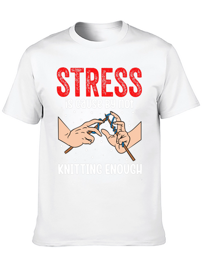Camiseta Negra Divertida para Amantes del Tejido