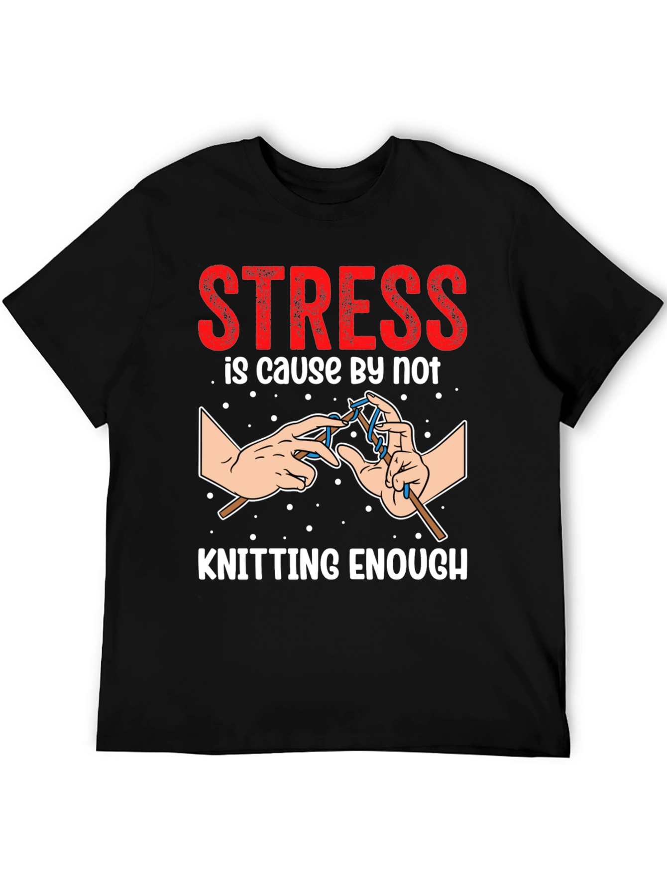 Camiseta Negra Divertida para Amantes del Tejido