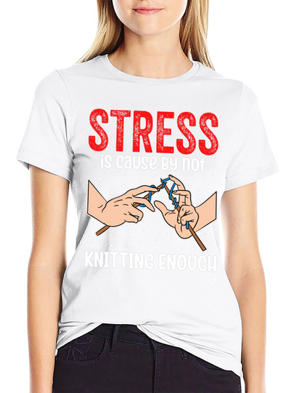 Camiseta Negra Divertida para Amantes del Tejido