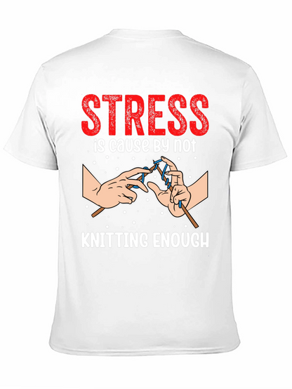 Camiseta Negra Divertida para Amantes del Tejido