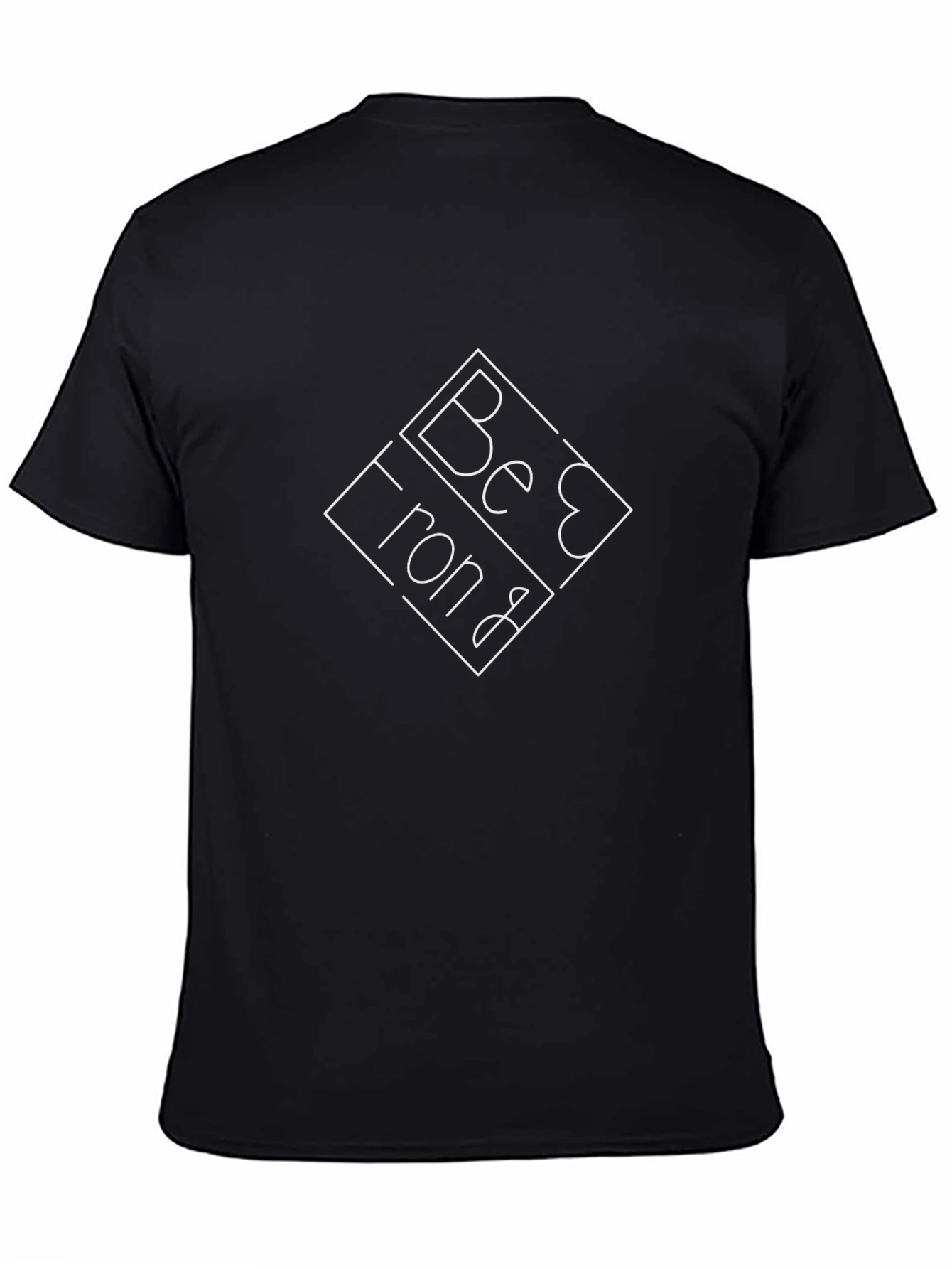 Camiseta Negra Estampada Be Strong