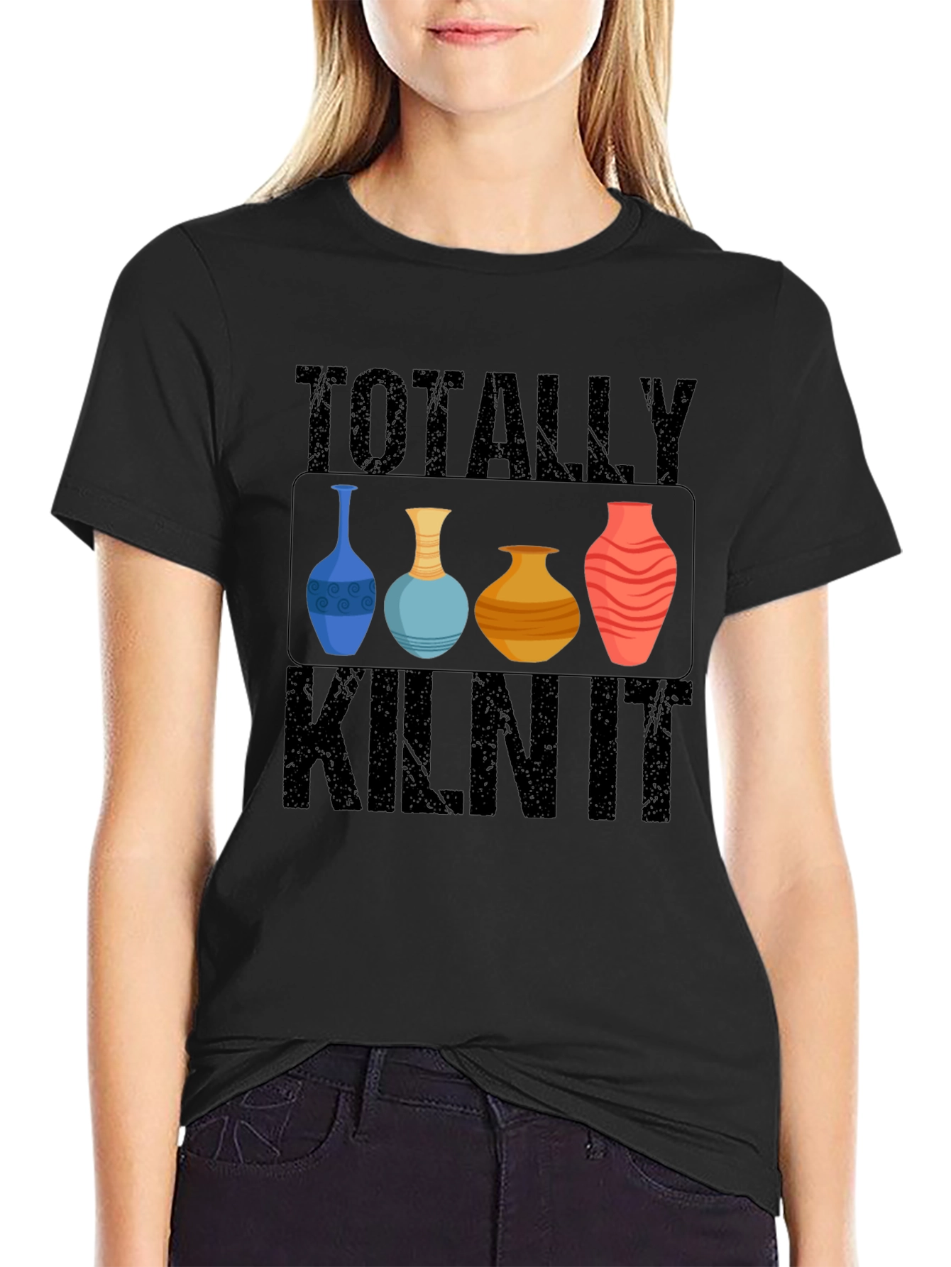 Camiseta Negra Totally Kiln It Cerámica