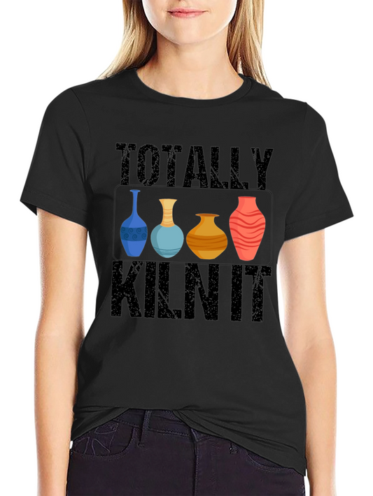 Camiseta Negra Totally Kiln It Cerámica