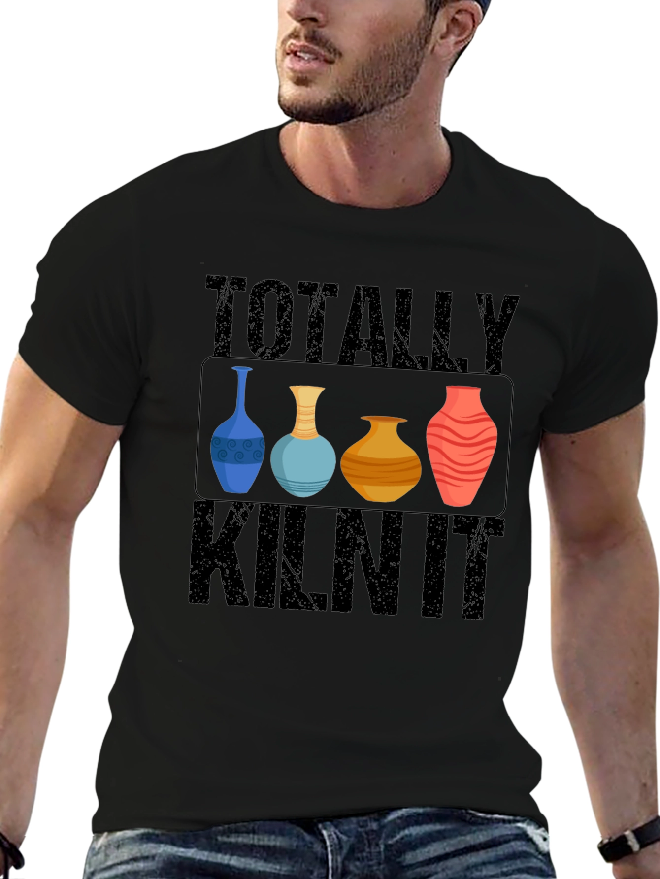Camiseta Negra Totally Kiln It Cerámica