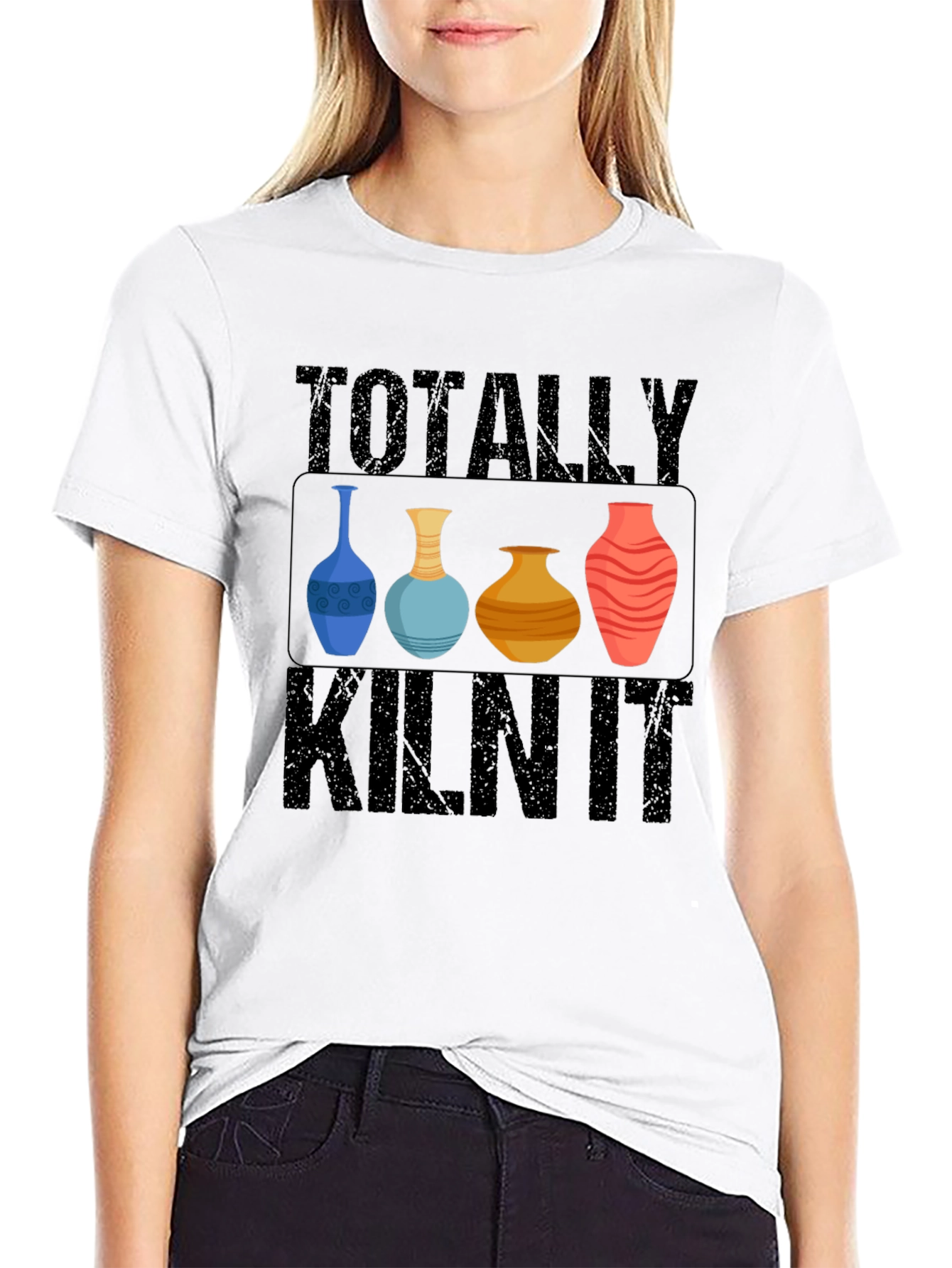 Camiseta Negra Totally Kiln It Cerámica