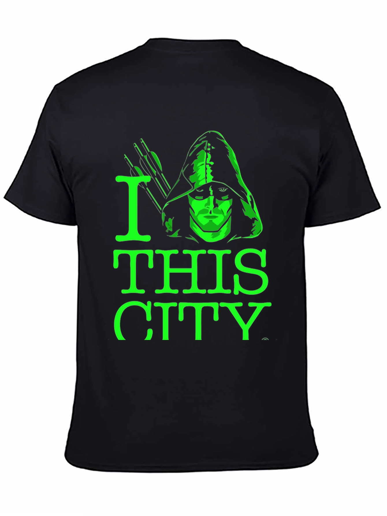 Camiseta Negra Green Arrow I Love This City