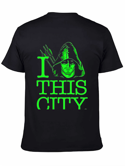 Camiseta Negra Green Arrow I Love This City