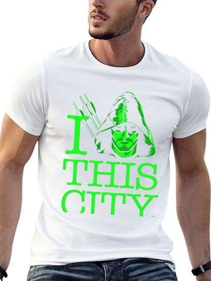 Camiseta Negra Green Arrow I Love This City