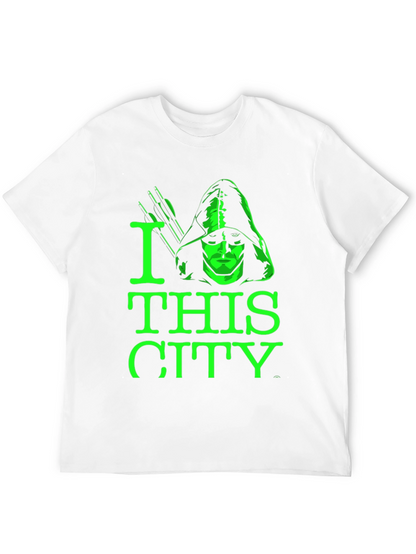 Camiseta Negra Green Arrow I Love This City