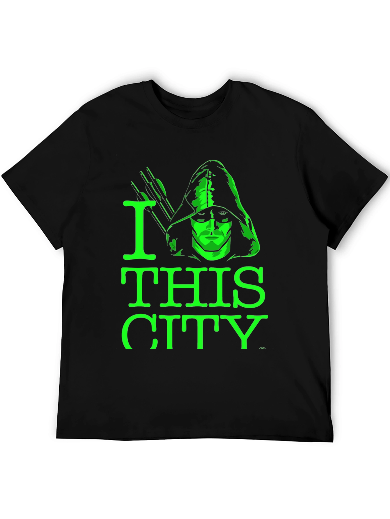Camiseta Negra Green Arrow I Love This City