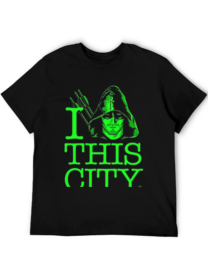 Camiseta Negra Green Arrow I Love This City