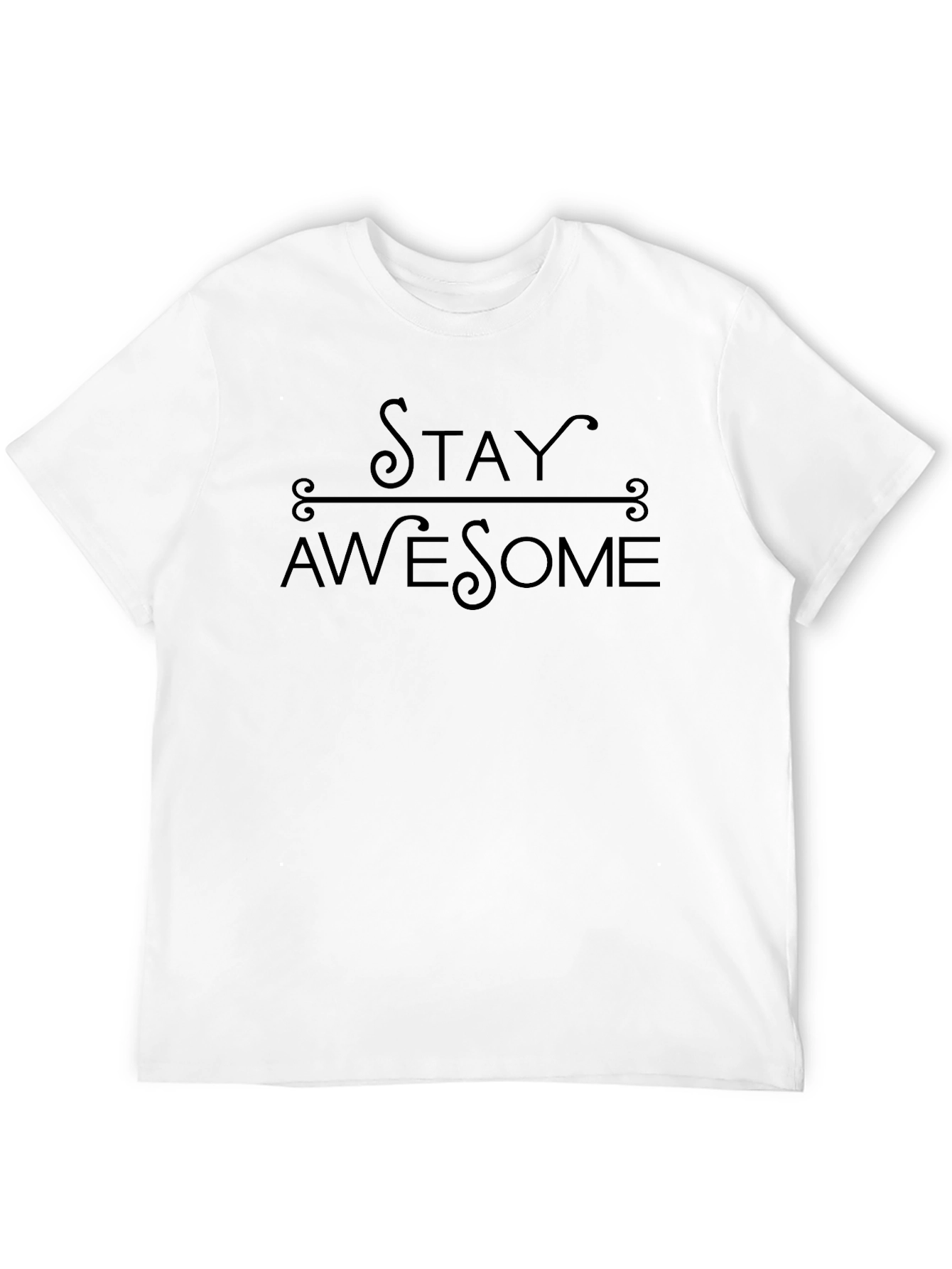 Camiseta Negra Stay Awesome para Hombre