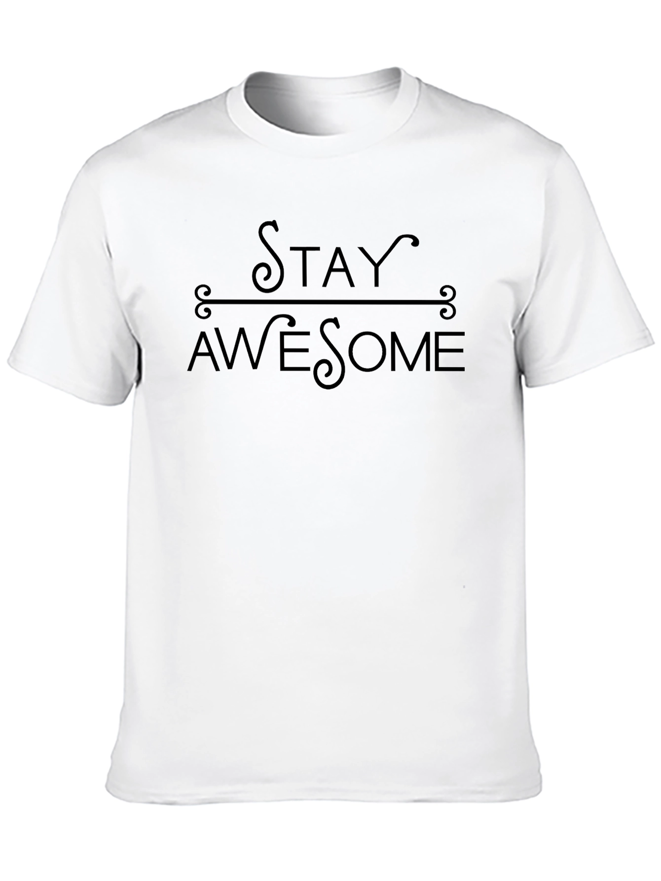 Camiseta Negra Stay Awesome para Hombre