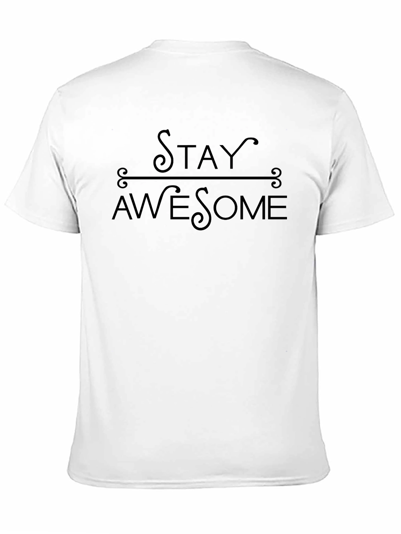 Camiseta Negra Stay Awesome para Hombre