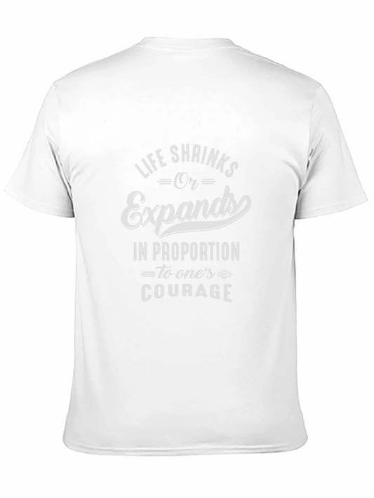 Camiseta Negra con Mensaje Inspirador sobre la Vida y el Coraje
