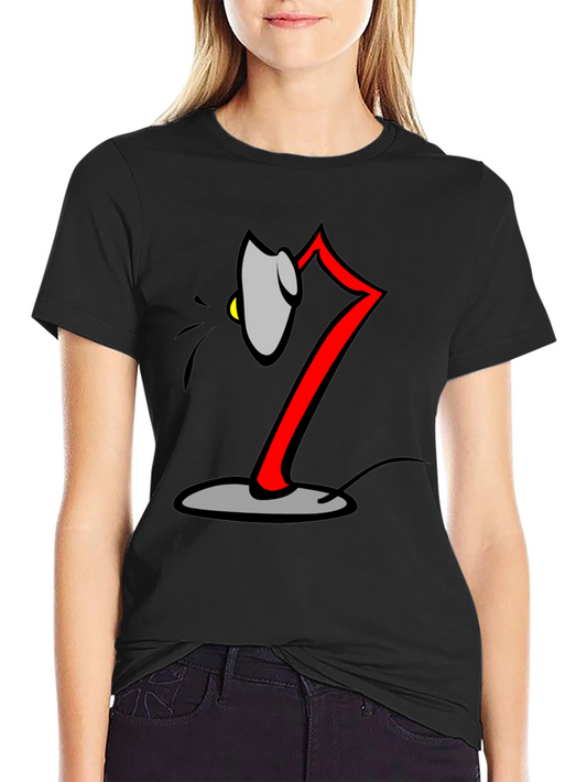 Camiseta Negra con Diseño de Lámpara Animada