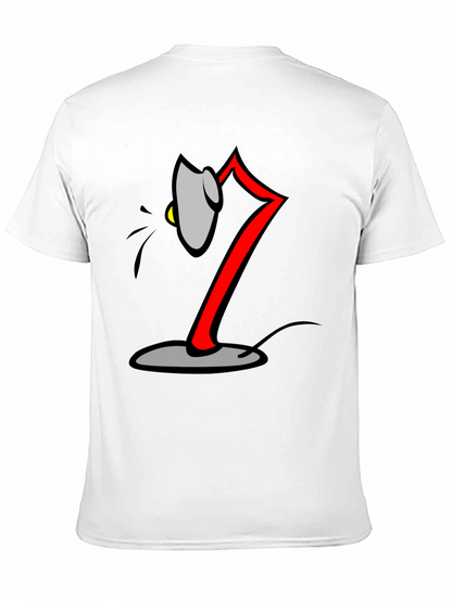 Camiseta Negra con Diseño de Lámpara Animada