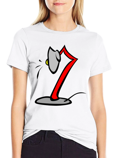 Camiseta Negra con Diseño de Lámpara Animada