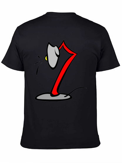 Camiseta Negra con Diseño de Lámpara Animada