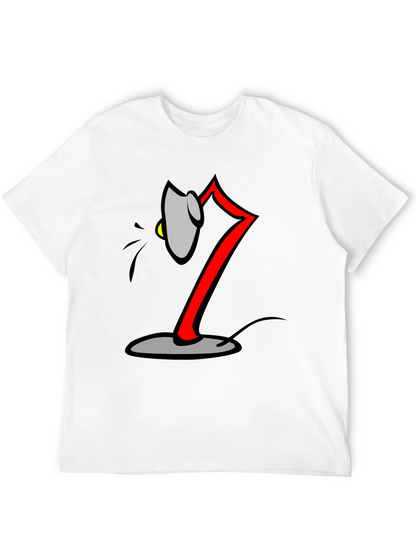 Camiseta Negra con Diseño de Lámpara Animada