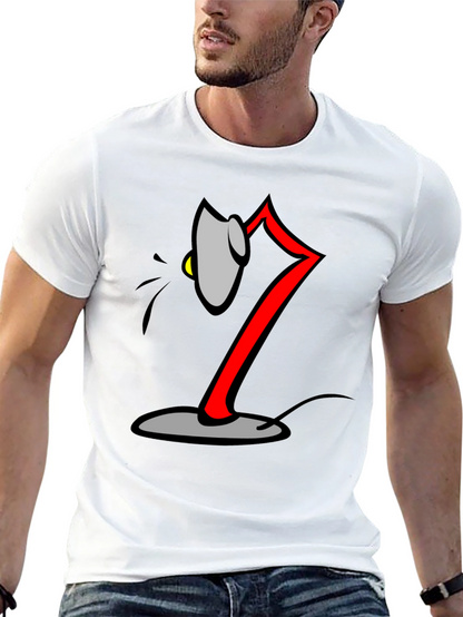 Camiseta Negra con Diseño de Lámpara Animada